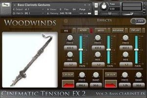 影视低音单簧管-Cacophony Inc Cinematic Tension FX2 Vol.2 Bass Clarinets KONTAKT-（1.72Gb）